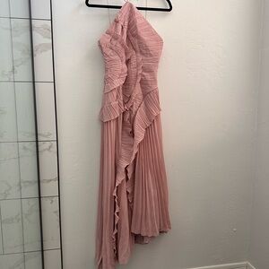 Chic Asymmetrical Dusty Lilac Halter Dress